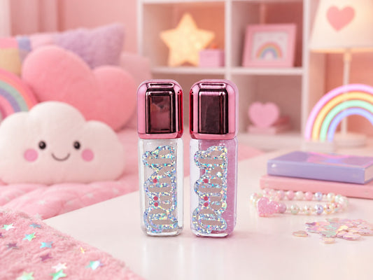 100% Natural Lip Gloss — Luxe Pink Wand Tube
