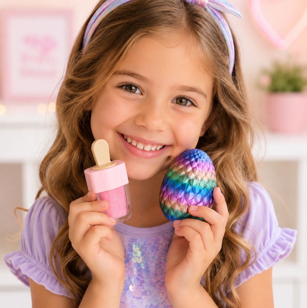 Natural Lip Gloss with 3D Printed Dragon Egg Set