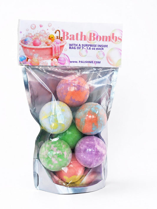 Kids Bath Bombs with Surprise Toys – 7 Pack
